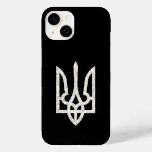 Ukraine Trident Gyrfalcon Wappen Marmorgold Case-Mate iPhone 14 Hülle
