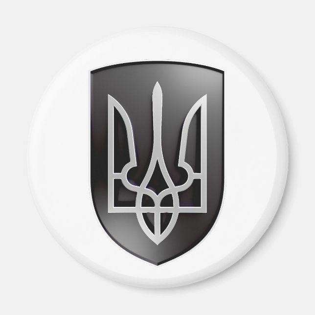 Ukraine-Trident-Schild Magnet (Vorne)