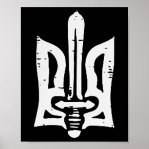 Ukraine Trident Sword Pocket Ukrainian Tryzub Wome Poster