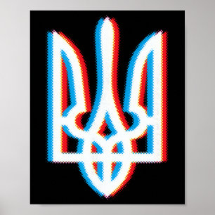 Ukraine Tryzub-Shirt Dreizack Militär Ukraine  Poster