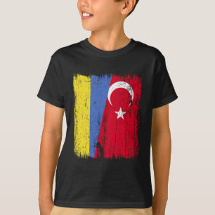 Ukraine Türkei Halbflagge Türkei Ukrainisch Türkis T-Shirt