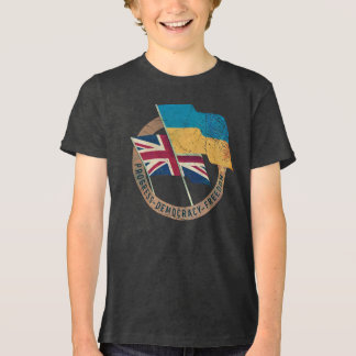 Ukraine-UK Freundschaftsemblem Tri-Blend Shirt