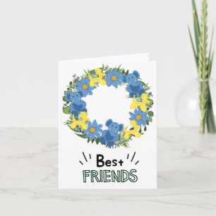 Ukraine Uki Floral Wreaths Flag Karte