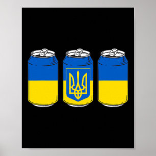 Ukraine Ukraina-Flagge Pivo UdSSR Ukrainische Bier Poster