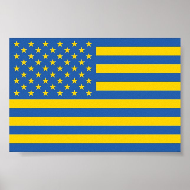 Ukraine Ukraine USA USA Staaten USA Poster (Vorne)
