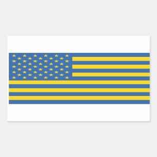 Ukraine Ukraine USA USA Staaten USA Rechteckiger Aufkleber