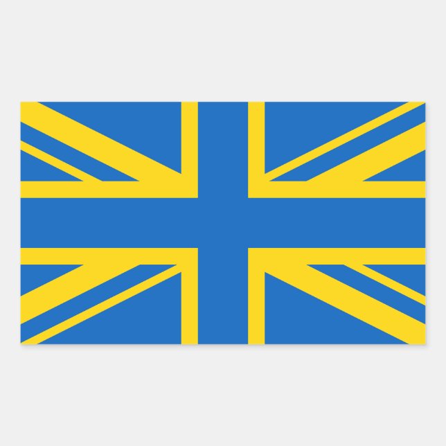 Ukraine Ukraine Vereinigtes Königreich Britische F Rechteckiger Aufkleber (Vorderseite)