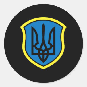 Ukraine Ukrainer Ukrainisch Kiew Trysub Flagge 15 Runder Aufkleber