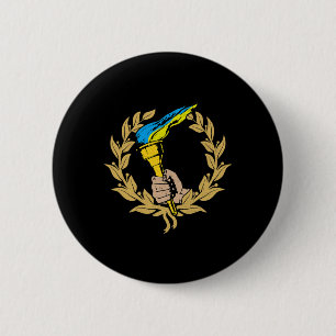 Ukraine Ukrainer Ukrainisch Kiew Trysub Flagge 9 Button