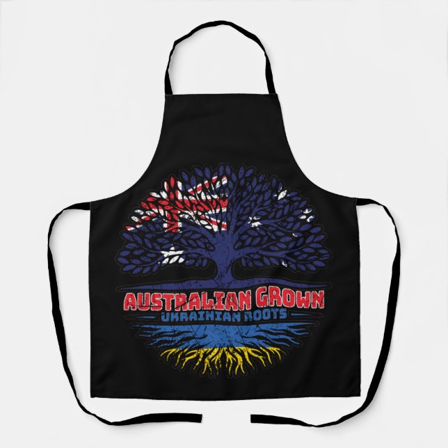 Ukraine Ukrainisch Australisch Australien Tree Roo Schürze (Vorderseite)