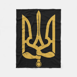 Ukraine Ukrainisch Kiew Trysub Flagge 10 Fleecedecke