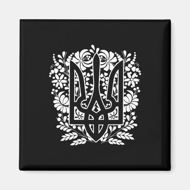 Ukraine Ukrainisch Kiew Trysub Flagge 13  Magnet (Vorne)