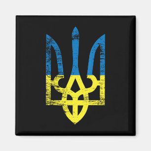 Ukraine Ukrainisch Kiew Trysub Flagge 15  Magnet