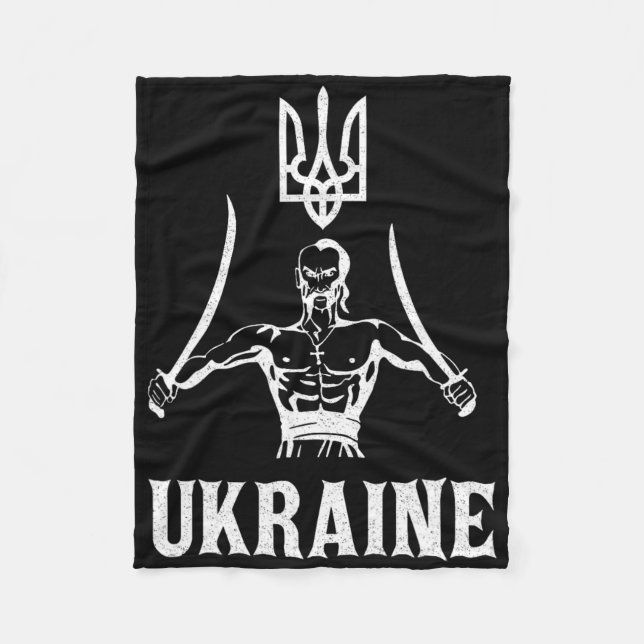 Ukraine Ukrainisch Kiew Trysub Flagge 8  Fleecedecke (Vorderseite)
