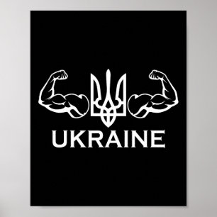 Ukraine Ukrainisch Ukrainisch Kiew Trysub Flagge Poster