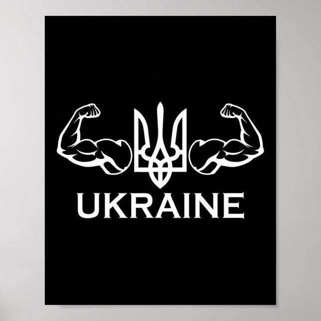 Ukraine Ukrainisch Ukrainisch Kiew Trysub Flagge  Poster (Vorne)