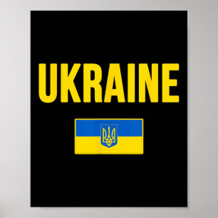 Ukraine Ukrainische Flagge 3 Poster