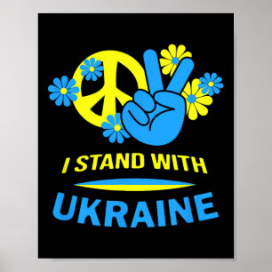 Ukraine Ukrainische Flagge Frieden In der Ukraine Poster