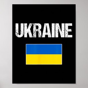Ukraine Ukrainische Flagge Für Männer Frauen Jugen Poster