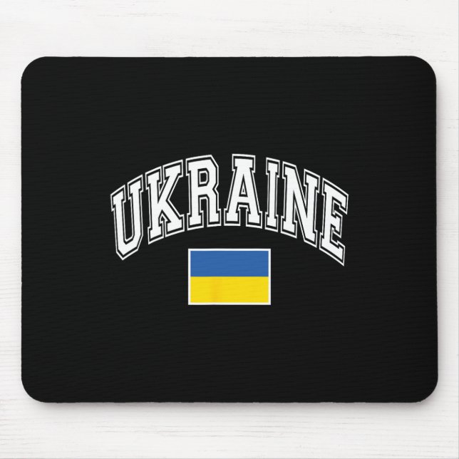 Ukraine Ukrainische Flagge Grafik 2  Mousepad (Vorne)