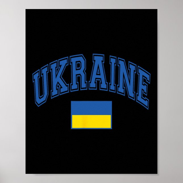 Ukraine Ukrainische Flagge Grafik  Poster (Vorne)