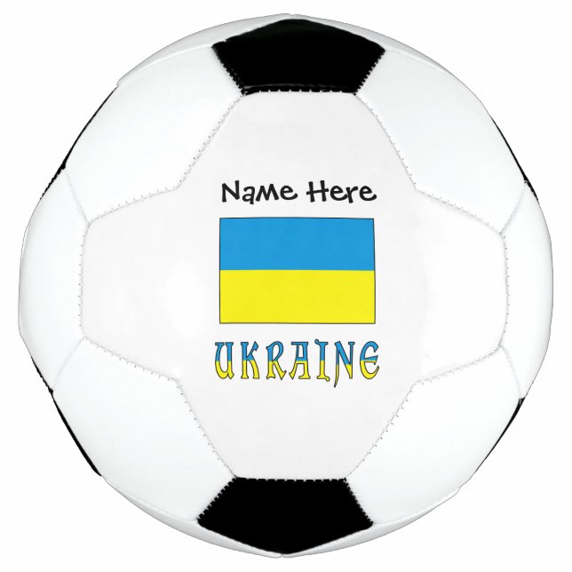 Ukraine Ukrainische Flagge Personalisiert Fußball (Vorderseite)