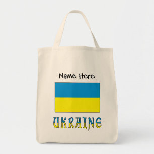 Ukraine Ukrainische Flagge Personalisiert  Tragetasche