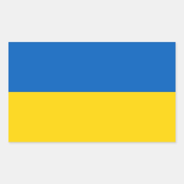 Ukraine - ukrainische Flagge Rechteckiger Aufkleber (Vorderseite)