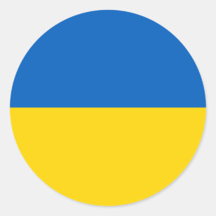 Ukraine - ukrainische Flagge Runder Aufkleber