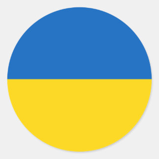 Ukraine - ukrainische Flagge Runder Aufkleber