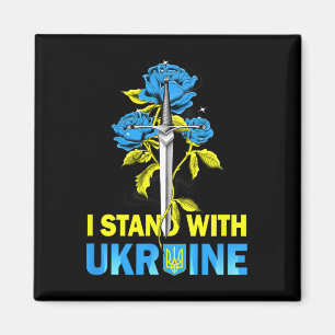 Ukraine Ukrainische Flagge Schwert Ukraine Ich ste Magnet