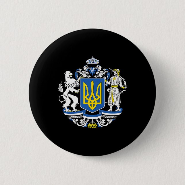 Ukraine Ukrainische Flagge Traditionell  Button (Vorderseite)