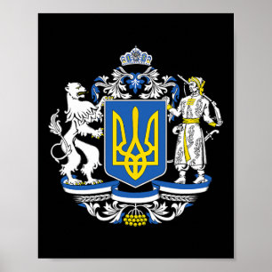 Ukraine Ukrainische Flagge Traditionell Poster