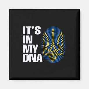 Ukraine Ukrainische Flagge Wappen Ukraine Dna Magnet