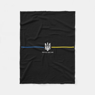 Ukraine Ukrainische Flagge Zelensky Tryzub Militär Fleecedecke