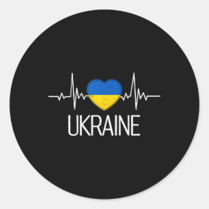 Ukraine Ukrainische Flagge Zelensky Tryzub Militär Runder Aufkleber