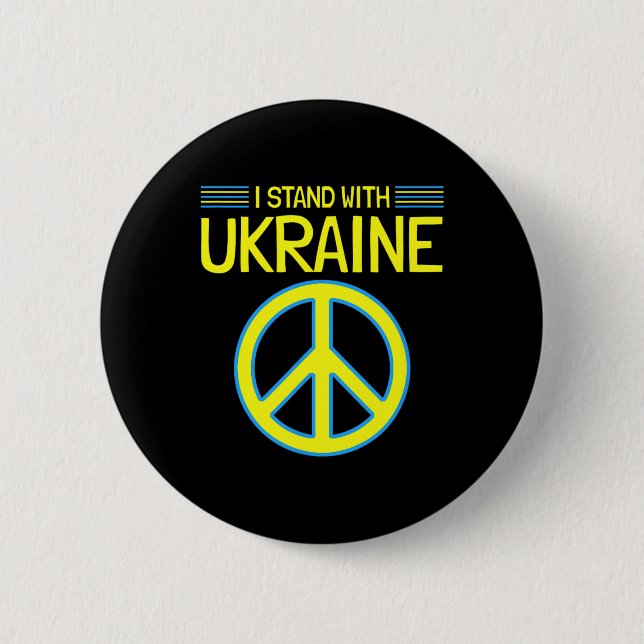 Ukraine Ukrainische Unterstützung Antikriegs- Ich  Button (Vorderseite)