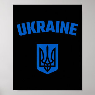 Ukraine. Ukrajina Trzub. Ukrainischer Dreizack. Bl Poster
