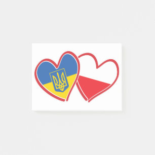 Ukraine-und-Polen-Flagge Post-it Klebezettel