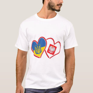 Ukraine-und-Polnische-Adler-Flagge T-Shirt