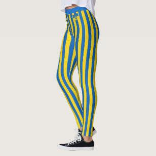 Ukraine und Ukrainische Flagge Streifen Mode / Spo Leggings