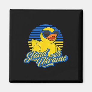 Ukraine Unterstützen Gummiente Ukrainische Flagge Magnet