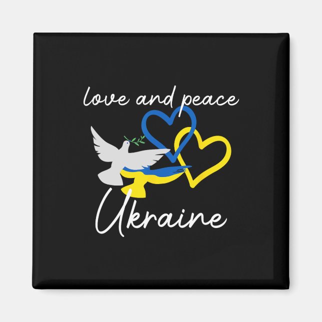 Ukraine Unterstützen Hoffnung Positivität Friedlic Magnet (Vorne)
