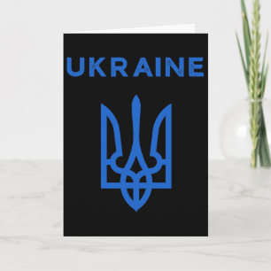 Ukraine Unterstützer Dreizack Ukrainisch Tryzub Fl Karte