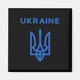 Ukraine Unterstützer Dreizack Ukrainisch Tryzub Fl Magnet
