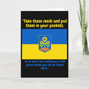 Ukraine Unterstützer Sonnenblume Pfütze Diese Same Karte