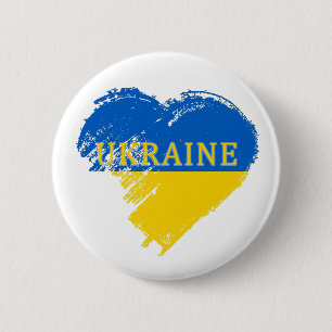 Ukraine unterstützt Anti-War Pray Dove Button