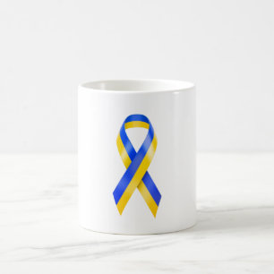 Ukraine unterstützt blaugelbes Sensibilisierungsba Kaffeetasse