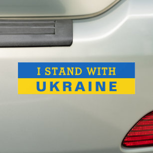 Ukraine unterstützt Frieden ukrainische Flagge Autoaufkleber
