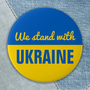 Ukraine unterstützt Peace Blue Yellow Ukrainische  Button